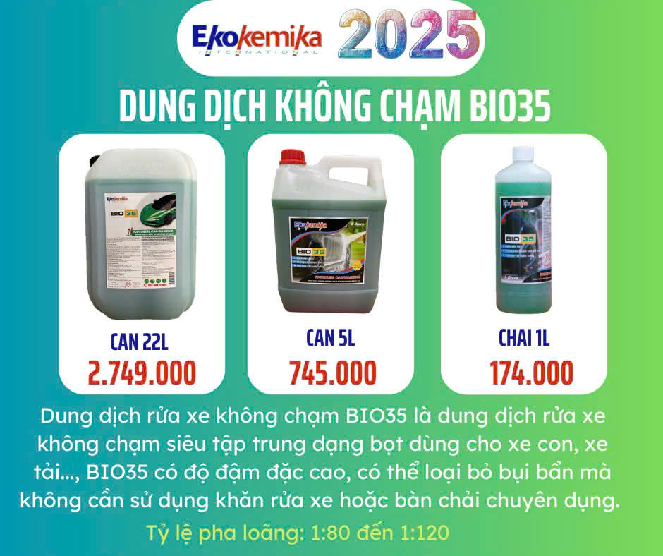 DUNG DỊCH RỬA XE EKOKEMIKA KHÔNG CHẠM BIO35