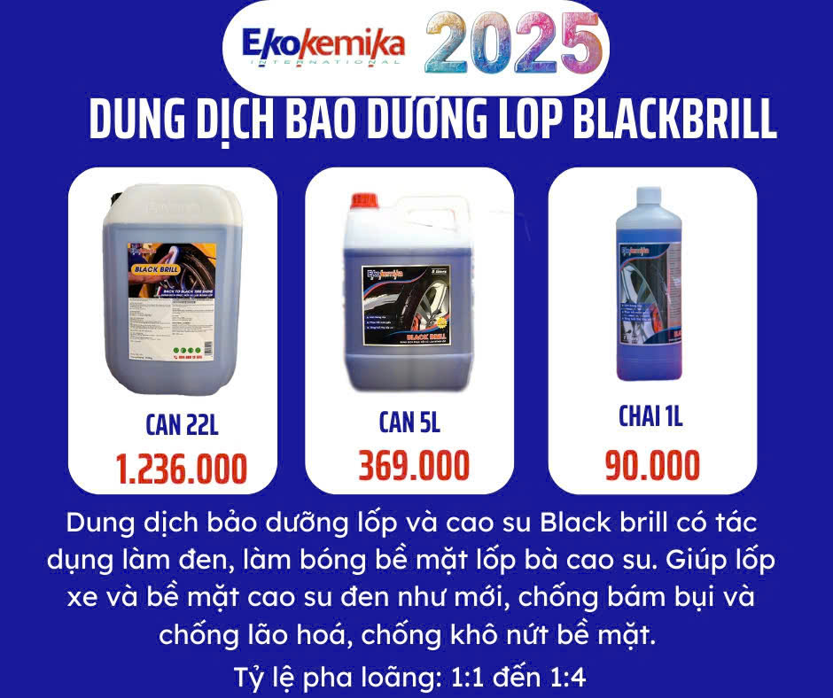 DUNG DỊCH DƯỠNG VÀ LÀM BÓNG LỐP EKOKEMIKA BLACKBRIIL