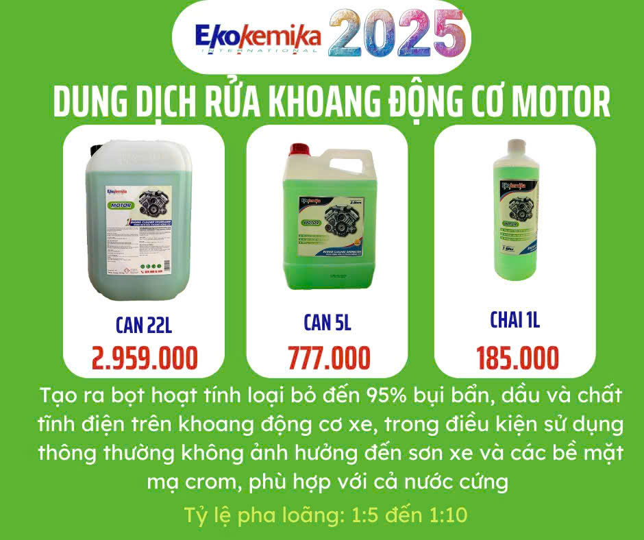 DUNG DỊCH VỆ SINH DẦU MỠ - KHOANG MÁY EKOKEMIKA MOTOR