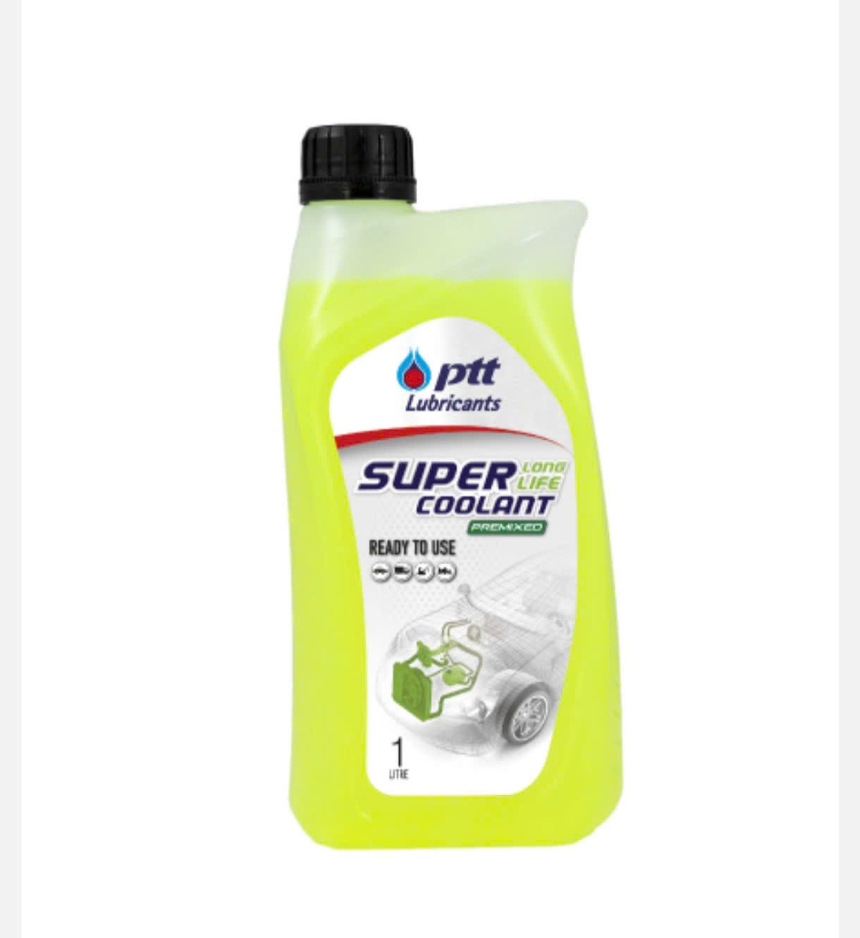 NƯỚC GIẢI NHIỆT ĐỘNG CƠ CAO CẤP PTT PHA SẴN 50% MÀU VÀNG-XANH 1 LÍT