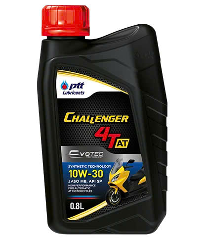 DẦU ĐỘNG CƠ XE GA CAO CẤP PTT CHALLENGER 4T-AT SAE 10W30 - API SP 0.8 LÍT