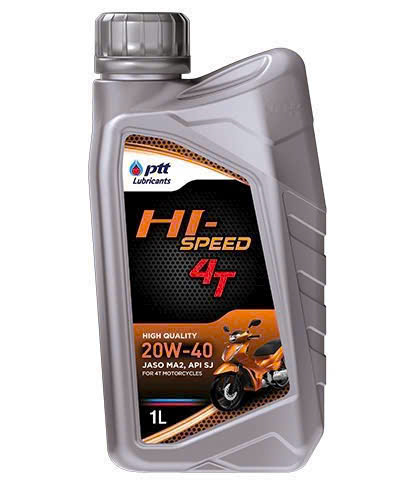DẦU ĐỘNG CƠ XE SỐ CAO CẤP PTT HI-SPEED 4T SAE 20W40 - API SJ 1 LÍT